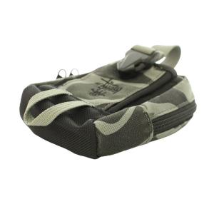 STUSSY ウエストポーチ ミニ カモフラ 迷彩柄 ロゴ キャンバス グレー 黒 ブラック