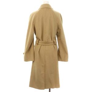 BURBERRY LONDON ステンカラー コート ロング アンゴラ ウール 比翼ボタン アウター 36 ベージュ