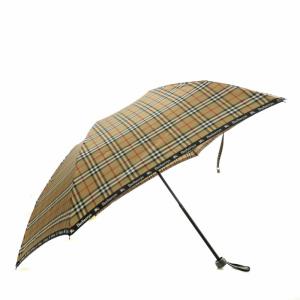 BURBERRY 傘 雨傘 アンサンブル 折り畳み傘 ノバチェック 総柄 ロゴ ベージュ
