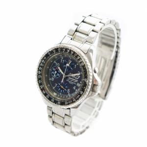 SEIKO 全日空 ANA フライトクロノグラフ ボーイング トリプルセブン 777 腕時計 ウォッチ クォーツ デイト 青文字盤 シルバー色