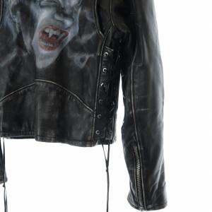 AMIRI 18AW Lost Boys バックグラフィックバイカージャケット ライダース ダブル ヴァンパイア