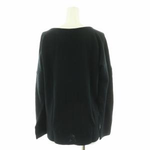 Y's ニット 長袖 カットソー ウール シルク混 黒 ブラック GY11