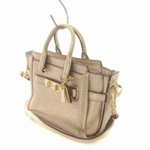 COACH SWAGGER スワッガー ハンドバッグ ショルダーバッグ 2WAY ミニ レザー ロゴ ターンロック ゴールドカラー 54625