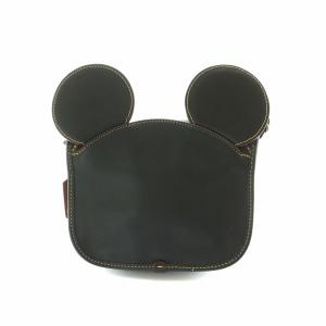 COACH ディズニー Disney ショルダーバッグ クロスボディ ミッキーマウス ロゴ レザー フェイスモチーフ フラップ 黒 ブラック