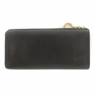 BVLGARI 長財布 ウォレット レザー L字ファスナー 黒 ブラック 280065