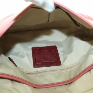 COACH ハンドバッグ ワンショルダー レザー スタッズ ステッチ マグネット ピンク