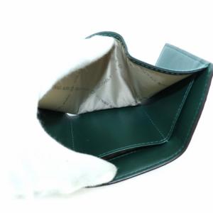 MICHAEL KORS 財布 三つ折り ミニ PVC レザー MKシグネチャー リングロゴ ゴールド金具 緑 グリーン 35T0GFTP0B