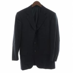 BURBERRY LONDON セットアップ スーツ シングル 総裏地 サイドベンツ AB6 L 黒 ブラック GY18