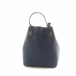 FURLA ステイシー ハンドバッグ ショルダー 2WAY バケツ型 レザー ロゴ ミニポーチ付き 青 ブルー GY18