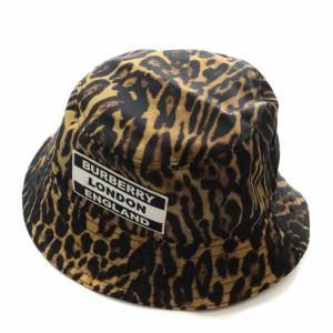 バケットハット レオパード L ブラウン ブラック