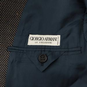 GIORGIO ARMANI コレツィオーニ COLLEZIONI テーラードジャケット ブレザー 総裏地 ノーベント 3B ウール 48R L 紺 ネイビー
