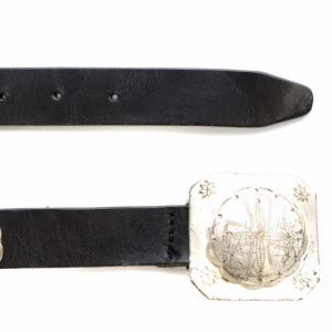 RALPH LAUREN ベルト コンチョ レザー ナバホ族モチーフ ブラック シルバー色