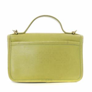 COACH オールドコーチ ショルダーバッグ ターンロック レザー ライトグリーン 9924