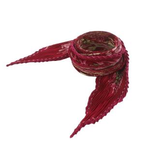 プリーツ カレ 90 AUX PAYS DES EPICES スパイスの国で ストール スカーフ 総柄 絹 シルク ピンク