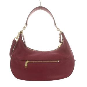 ショルダーバッグ ハンドバッグ 2WAY 斜めがけ レザー ロゴ金具 紫 