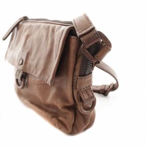 genten ショルダーバッグ ウエストポーチ ボディバッグ レザー 茶 ブラウン GY18