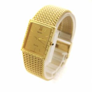 SEIKO ドルチェ DOLCE 腕時計 ウォッチ クォーツ スクエア ロゴ ローマン ?文字盤 ゴールド色 9531-5100 GY18