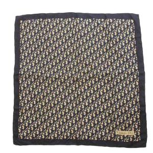 スカーフ トロッター ロゴ 絹 シルク 青 ブルー