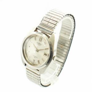 SEIKO 7005-7030 オートマチック 腕時計 デイト 自動巻き 17石 社外ベルト シルバー色 GY18