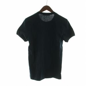 DOLCE&GABBANA Tシャツ カットソー 半袖 ロゴワッペン ライン 48 L 紺 ネイビー GY18