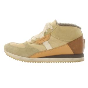 スニーカー ローカット ボア スエード レザー キャンバス ロゴ 25?p ベージュ CS1094