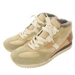 DOLCE&GABBANA スニーカー ローカット ボア スエード レザー キャンバス ロゴ 25?p ベージュ CS1094