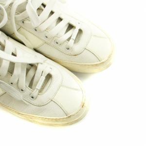 JIMMY CHOO ハイカットスニーカー シューズ 靴 ロゴ レザー 41 26cm 白 ホワイト GY17