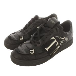 VALENTINO GARAVANI スニーカー ローカット レザー スエード VLTNロゴ 41 26?p 黒 ブラック