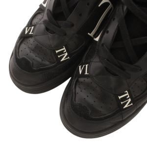 VALENTINO GARAVANI スニーカー ローカット レザー スエード VLTNロゴ 41 26?p 黒 ブラック