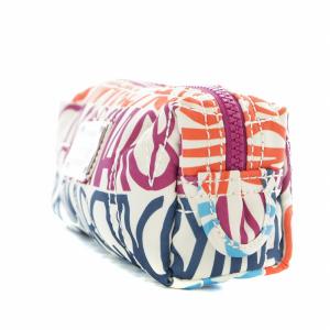MARC by MARC JACOBS ポーチ 化粧ポーチ 小物入れ ロゴ 総柄 ナイロン ベージュ 紫 パープル マルチカラー