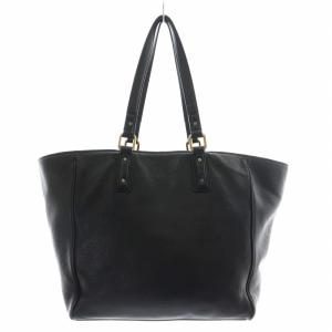 MARC by MARC JACOBS トートバッグ ハンド レザー 内側総柄 ロゴ ゴールド金具 黒 ブラック