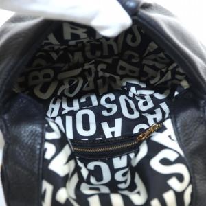 MARC by MARC JACOBS ショルダーバッグ レザー 内側総柄 マグネット ロゴ 黒 ブラック