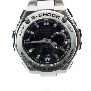 CASIO G-SHOCK G-STEEL 腕時計 電波 ソーラー デジアナ シルバー