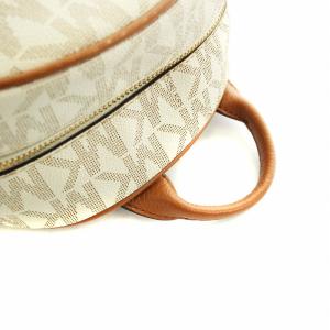 MICHAEL KORS アビー Abbey リュックサック デイバッグ バックパック PVC MKシグネチャー ロゴ 茶 ブラウン ベージュ 35S7GAYB1B