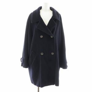 銀タグ チェスターコート ミドル ウール 40 M 紺 ネイビー GY18