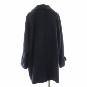 Max Mara 銀タグ チェスターコート ミドル ウール 40 M 紺 ネイビー GY18