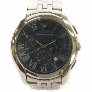 AR-1787 クラシック 腕時計 ウォッチ クォーツ クロノグラフ デイト カレンダー 青文字盤 シルバー色 GY18