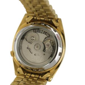 SEIKO 5 7S26-0500 腕時計 自動巻き デイデイト ラウンド 裏スケ 3針 ゴールドカラー