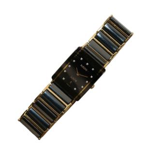 RADO DiaStar ジュビリー 腕時計 クォーツ 11P ダイヤ デイト スクエア 2針 セラミック