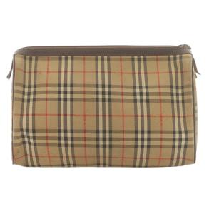 burberrys クラッチバッグ ノバチェック ブラウン