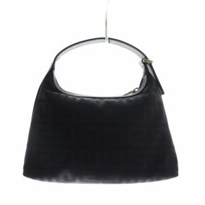 GIVENCHY ノベルティ ハンドバッグ ミニ キャンバス レザー ロゴ 総柄 黒 ブラック