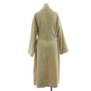 Max Mara 白タグ ステンカラー コート ロング シングル 紐ベルト 38 M ベージュ /IR GY18