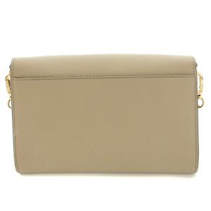 TORY BURCH ショルダーバッグ ウォレット 財布 チェーン レザー ロゴ グレージュ