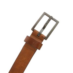 DIESEL ベルト ハトメ レザー バックル 茶 ブラウン