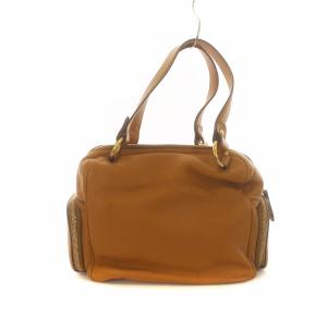 TOD'S ハンドバッグ レザー ロゴ 茶 ブラウン GY17