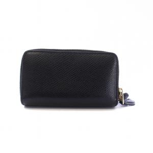 COACH 小銭入れ コインケース ミニウォレット ダブルジップ レザー ロゴ 黒 ブラック F57855 GY18