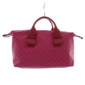 GHERARDINI ソフティ ハンドバッグ ミニボストン PVC レザー シグネチャー 総柄 ロゴ ピンク