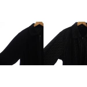 FENDI ステンカラージャケット ズッカ柄 ブラック
