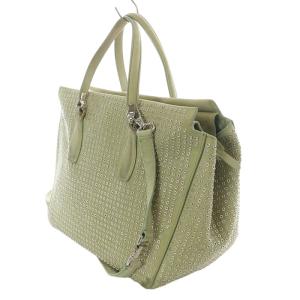 Ermanno Scervino トートバッグ ショルダーバッグ 2way リングスタッズ スエード レザー 緑 グリーン