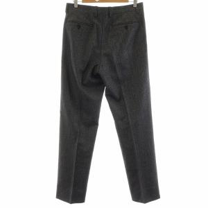 ETRO スラックス パンツ ウール カシミア混 シルク混 ヘリンボーン 裏地ストライプ 46 S グレー GY17